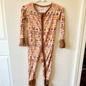 Little Sleepies Harvest Fair Isle Zippy Fall Print 6-12 Month